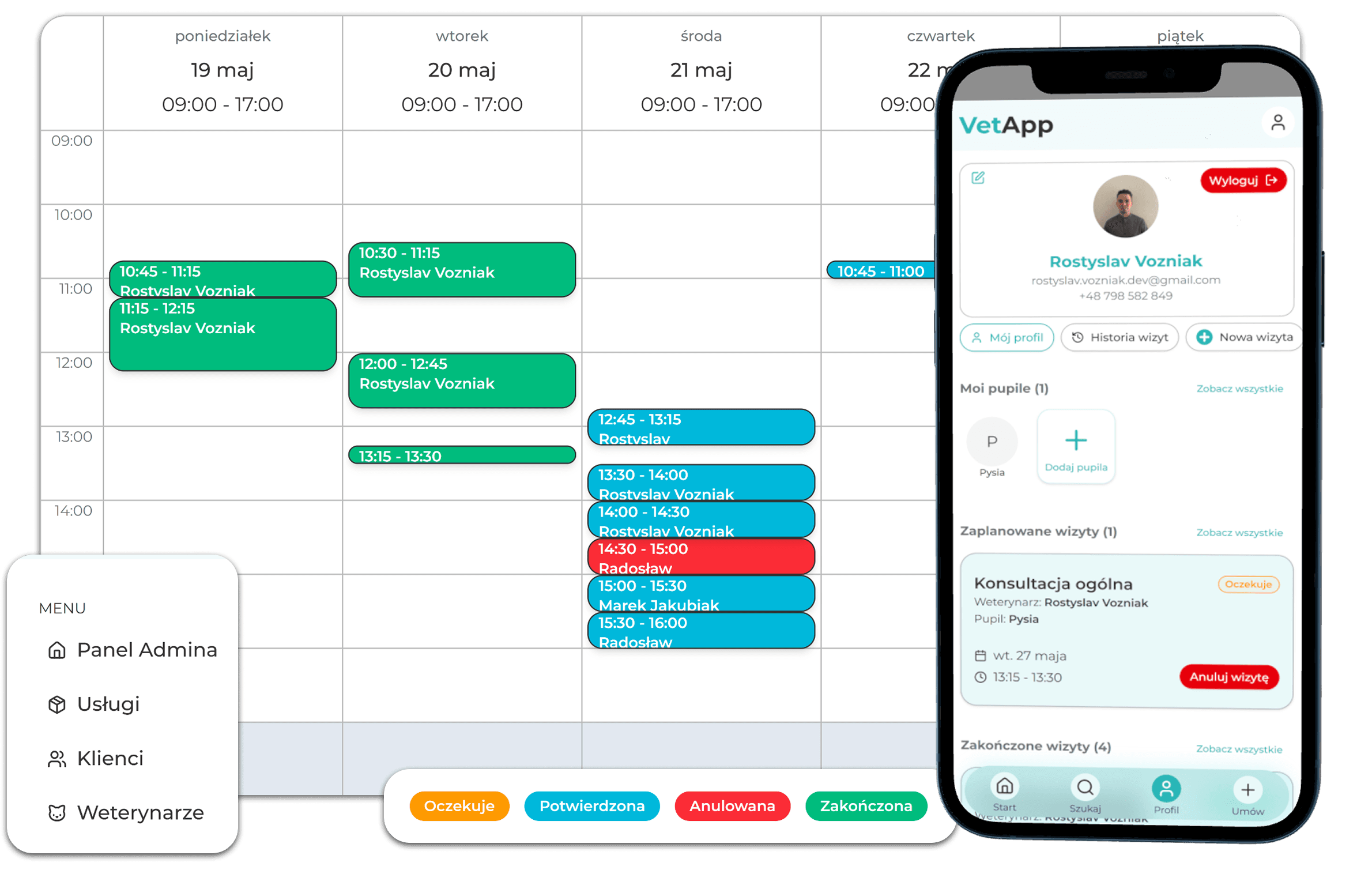 VetApp Dashboard Preview